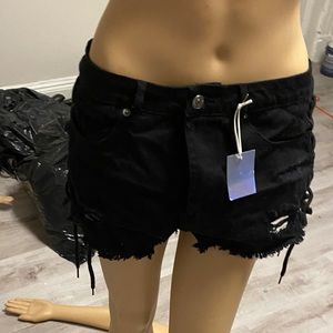 Black short shorts